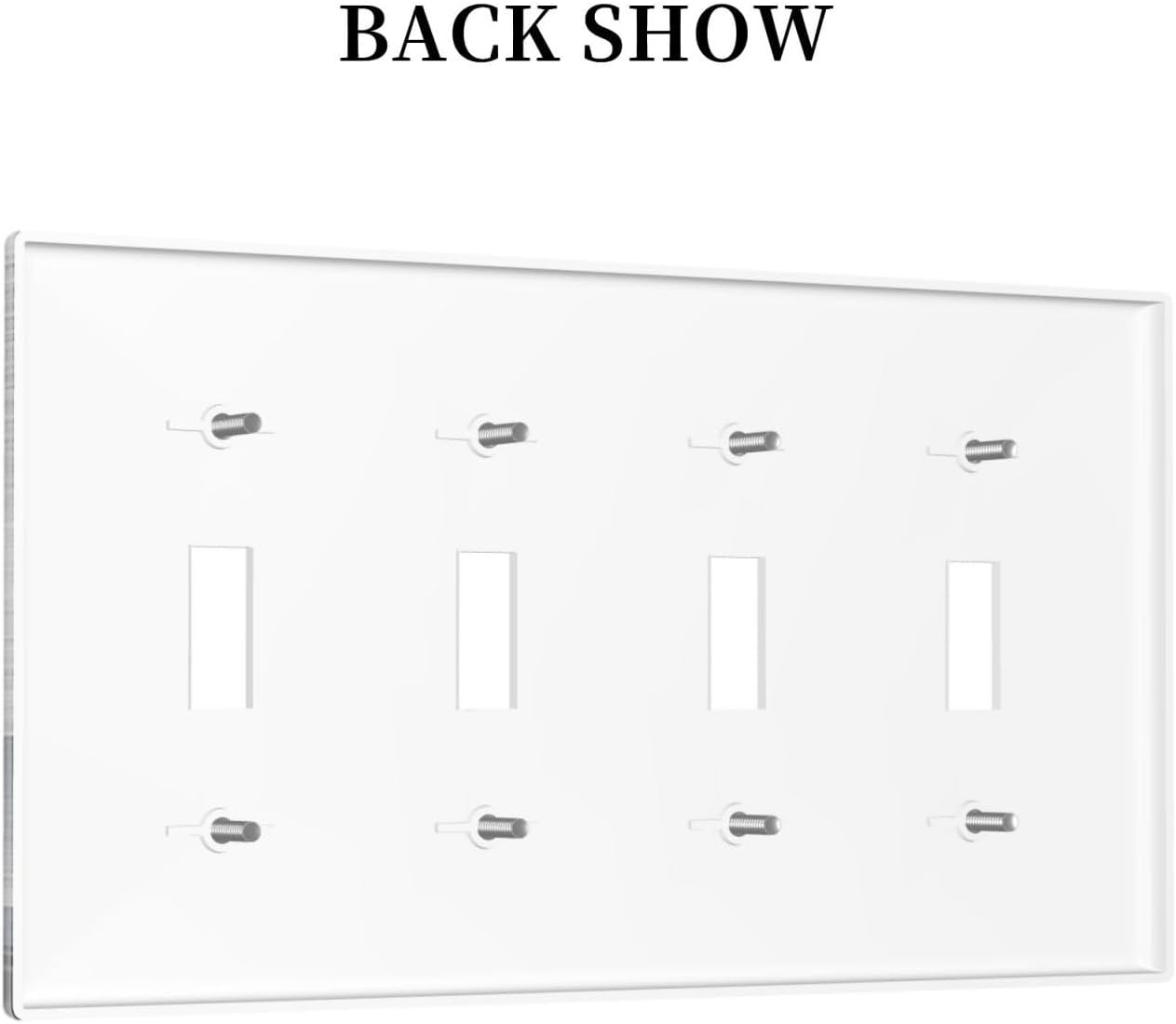 Light Switch Covers Natural Landscape Mountains Pine Trees Quad Toggle Electrical Faceplate 4 Gang Wall Plate Decorative Switch Plates for Bedroom living Room Decor
