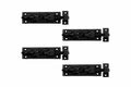 Renovators Supply Manufacturing Black Slide Bolt Door Latch 3 7/8 in. Long Wrought Iron Metal Surface Sliding Bolts with Catch for Cabinet Doors Rust Resistant Security Locks with Hardware Pack of 4