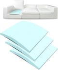 Couch Cushion Supports for Sagging Seat 22'' x 22'' High Density 40D Curved Foam Sofa Cushion Support Under The Saggy Pads Firmer Foam Lifters for Saggy Couch Set of 3 (Blue, 22''*22'')