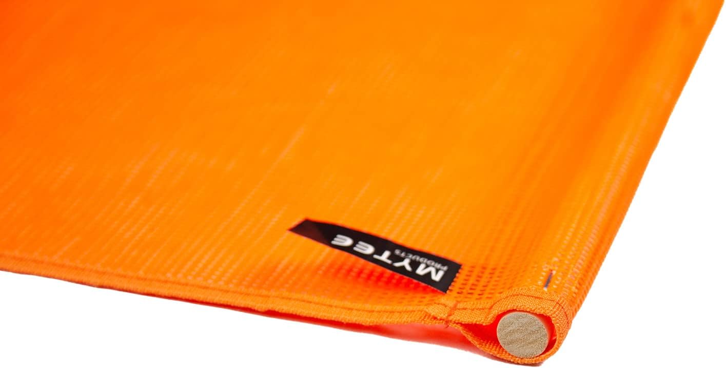 Mytee Products Orange Safety Flags for Trucks with Dowel, DOT Compliant - 18 Inch x 18 Inch High Visibility Vinyl Mesh Warning Flags, 16 Pack