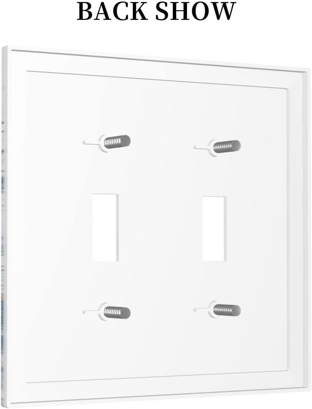 Decorative Switch Plates Ocean Coral Seahorse Seashell Starfish 2 Gang Double Toggle Outlet Light Switch Cover Wall Plate Electrical Faceplate For Bathroom Home Decor