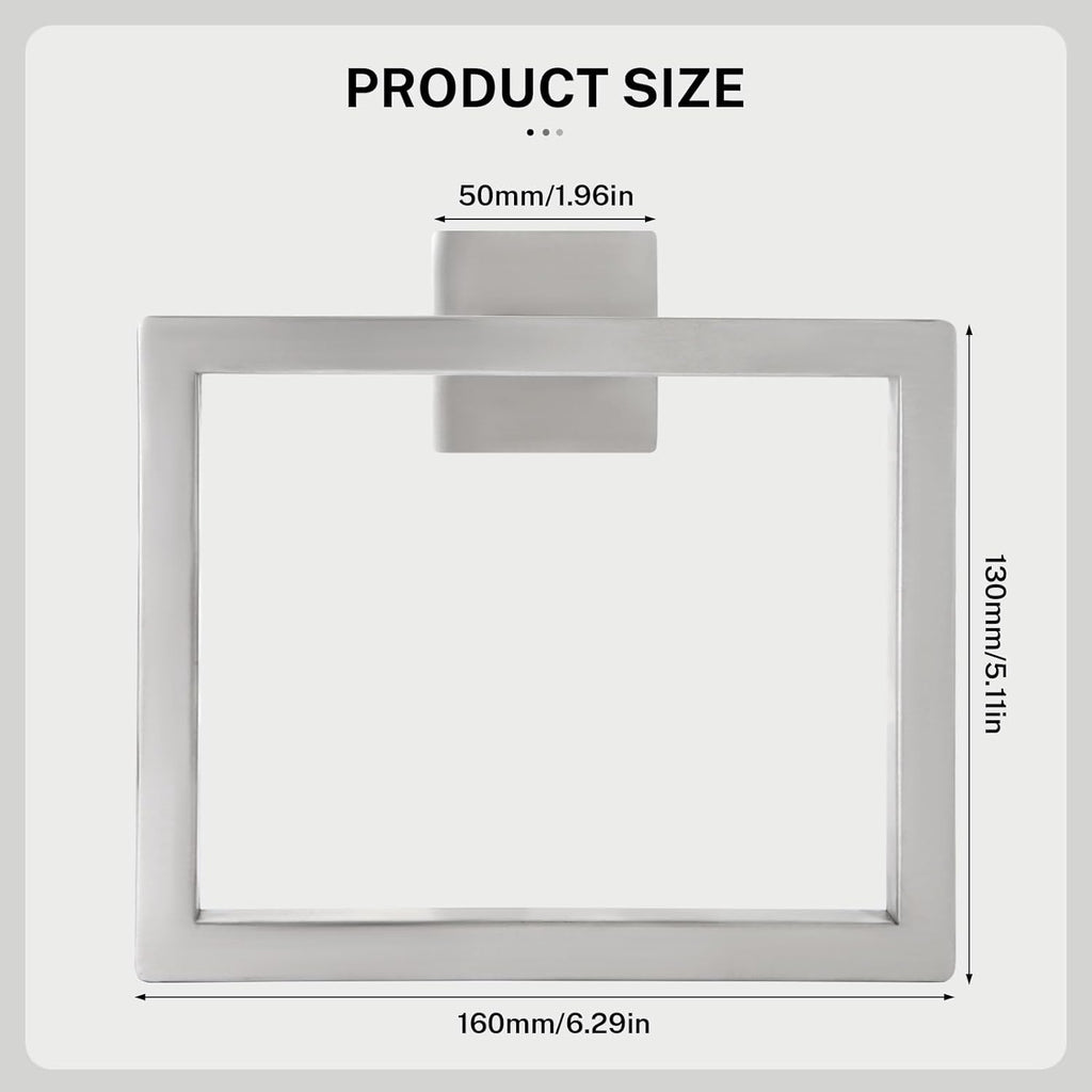 Brushed Nickel Towel Ring Towel Holder for Bathroom Bath Towel Hanger Stainless Steel Bathroom Hardware Accessories Wall-Mounted Towel Rack