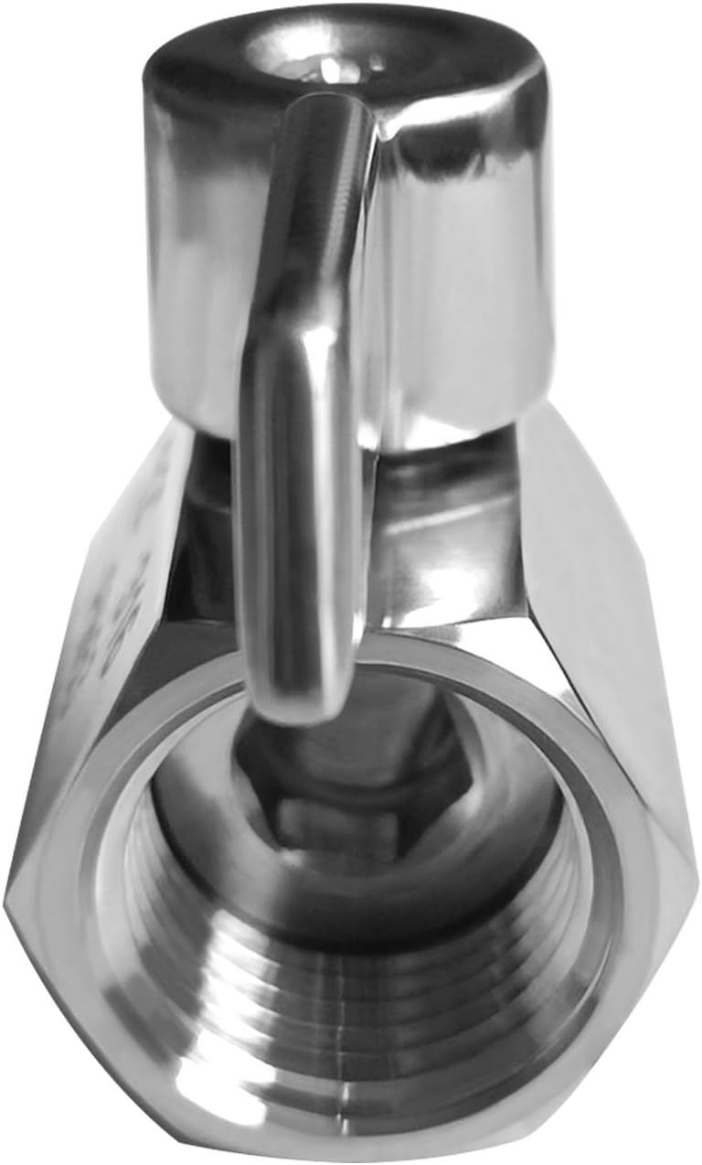 Beduan Mini Ball Valve Stainless Steel(316) 1" NPT Male x NPT Female Mini Ball Shutoff Valve