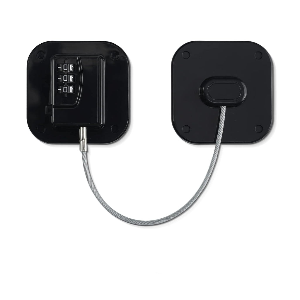 A Pack Refrigerator Lock Combination Coded Fridge Lock Freezer Child Safety Lock Door Lock with Strong Adhesive No Keys Needed Black