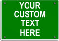 Aluminum Weatherproof Metal Sign Multiple Sizes Custom Personalized Text Here Green White Directions Horizontal Street Signs 24x18Inches