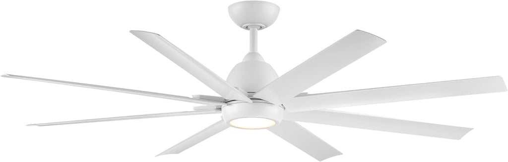 WAC Lighting Mocha XL 8-Blade Aluminum Smart Ceiling Fan in Brushed Nickel