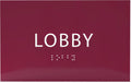 6" X4" Lobby Sign - Tactile Graphics Grade 2 Braille Text Reception Area Sign| Utility ADA Compliant Wall Mount Plastic Signs For Hospital, Offices, Businesses & Apartments