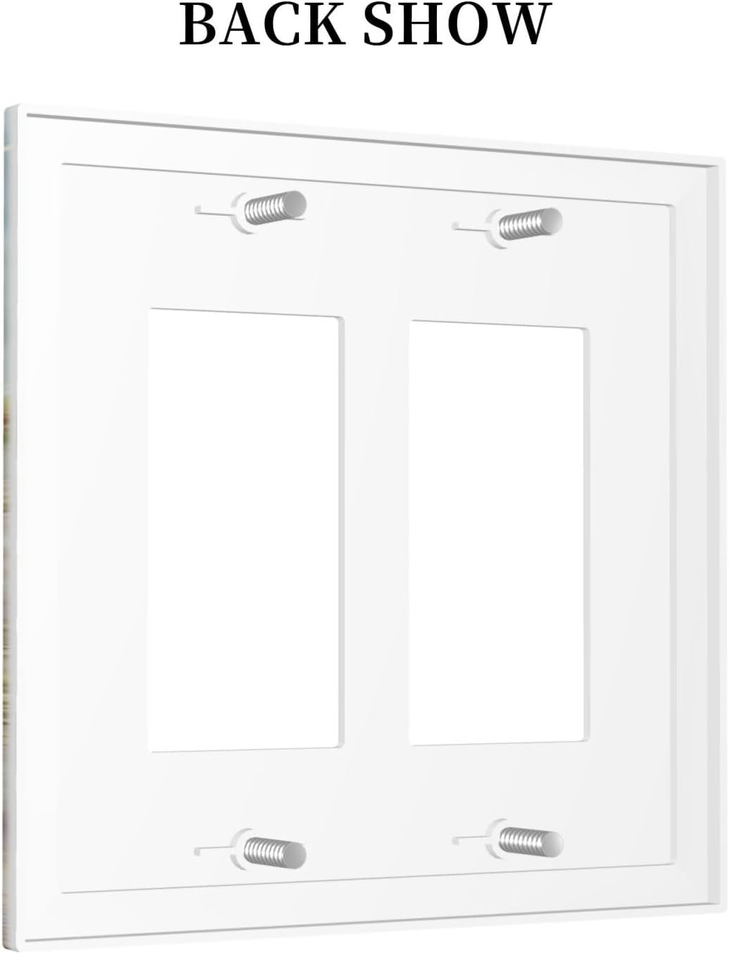 Decorative Outlet Covers Beach Ocean Lighthouse Seashells 2 Gang Double Gfci Rocker Electrical Wall Panels Light Switch Cover Plate For Bed Room Living Room Decor