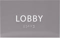6" X4" Lobby Sign - Tactile Graphics Grade 2 Braille Text Reception Area Sign| Utility ADA Compliant Wall Mount Plastic Signs For Hospital, Offices, Businesses & Apartments