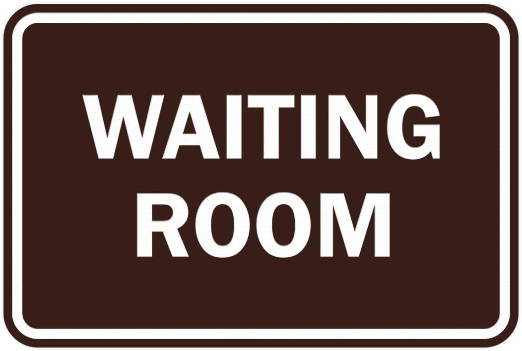 Signs ByLITA Classic Framed Waiting Room (Dark Brown) - Medium