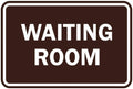 Signs ByLITA Classic Framed Waiting Room (Dark Brown) - Small 2 Pack