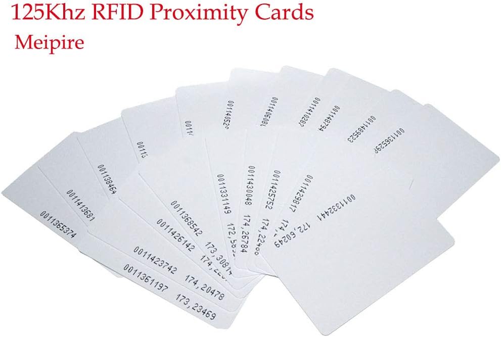 Meikuler 125Khz RFID Proximity Cards, 0.8mm ID Card for Door Entry Access Control System and Attendance, Read only (30)