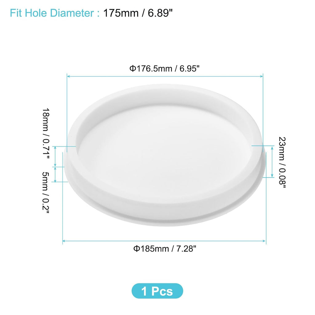 uxcell 1Pcs Silicone Hole Plug, Waterproof Round Rubber Stoppers Bottle Seal Plugs Tube Pipe End Caps for 175mm/6.89" Hole for Bathtub Bottle, White