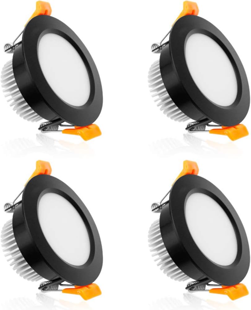 YGS-Tech 2 Inch LED Recessed Lighting, Dimmable Downlight 3W(35W Halogen Equivalent), CRI80, 5000K Daylight White Ceiling Light with LED Driver(4 Pack)