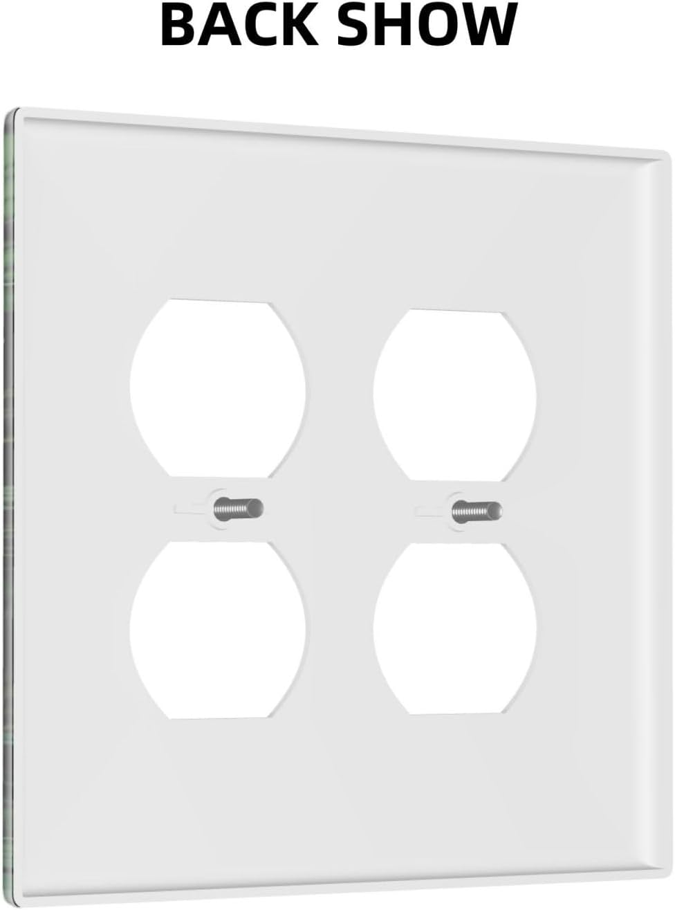 Decorative Outlet Covers Red Mushroom Flowers Green Leaf Plants 2 Gang Wall Plate Double Duplex Light Switch Cover Switch Plate Covers Faceplate for Bedroom Home Decor