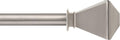 Deco Window Adjustable Curtain Rod for Windows 44 to 120 Inch (Pack of 1) Extendable Heavy Duty 3/4 Inch Iron Drapery Pole with Finials Wall Mounted French Door Curtain Rods (Silver)