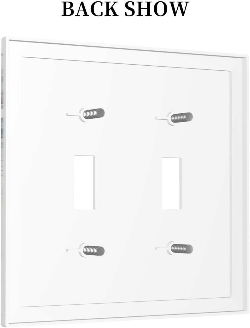 Hazy Leaves Ivy Nature Plants Eucalyptus Leave Decorative Switch Plates 2 Gang Double Toggle Outlet Light Switch Cover Wall Plate Electrical Faceplate for Bedroom Home Decor