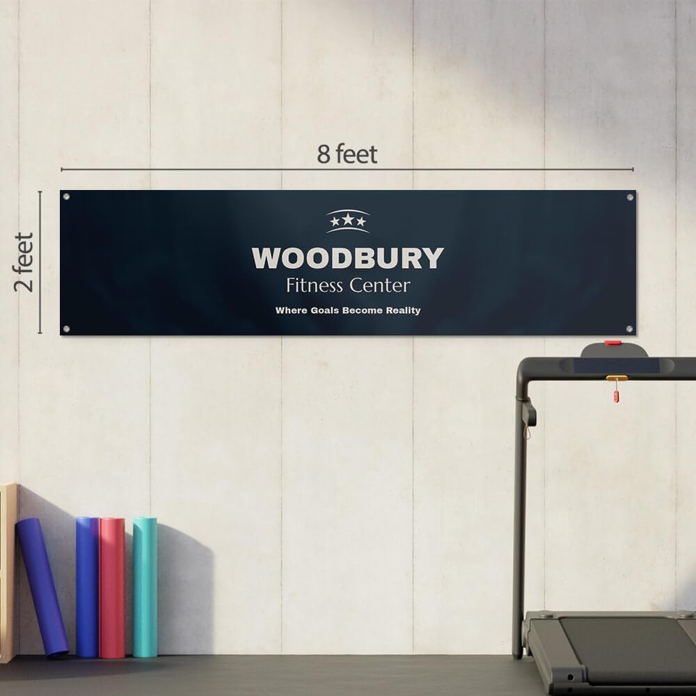 Staples Custom Scrim Vinyl Banner - 96W" x 24L" Quote Banner with 4 Grommets - Durable Outdoor Sign for Events, Promotions, and Business Advertising (Floral Swirl)