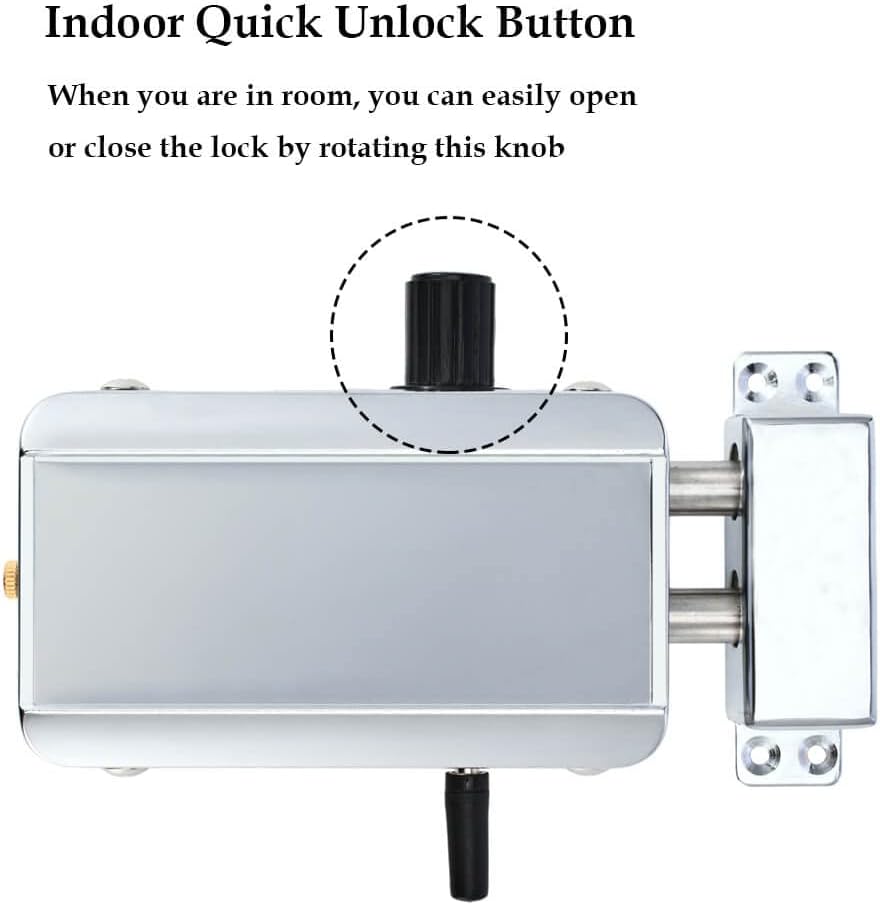 Electronic Deadbolt, Remote Control Anti-Theft Home Security Keyless Smart Hidden Door Lock with 4 Remote Controls
