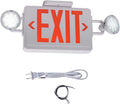 Emergency Exit Sign with Lights Battery backup, 200lm 3Hours Plug in Red Exit Signs with Emergency Lights for Business, Battery Operated,UL 924 AC85-277V