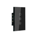 Smart Dimmer Switch Neutral Wire Required, 2.4GHz WiFi Dimmer Light Switch with Remote Voice Control, Tempered Glass Panel, Compatible with Alexa and Google Home, Black WiFi Dimmer