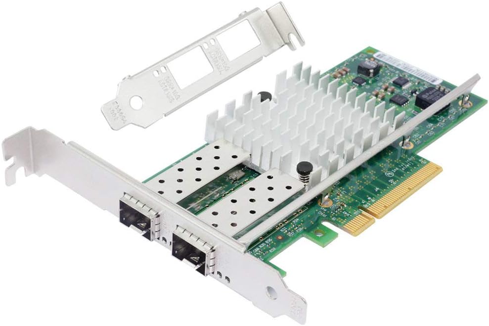 with Intel 82599 Chipset X520-DA2 10G PCI-E X8 Ethernet Server Adapter NIC with 2 SFP+ LR Module