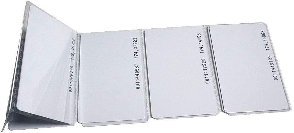 Meikuler 125Khz RFID Proximity Cards, 0.8mm ID Card for Door Entry Access Control System and Attendance, Read only (200)