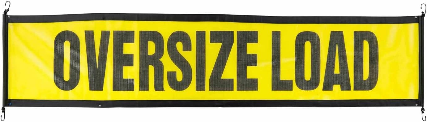 Mytee Products Oversize Load Banners, Flags, and Magnets Kit - Includes 2 Stretch Cord Oversize Load Banners, 4 Magnets, and 8 DOT Compliant Red Safety Flags 18" x 18" (4 with Wire Loop, 4 with Dowels)