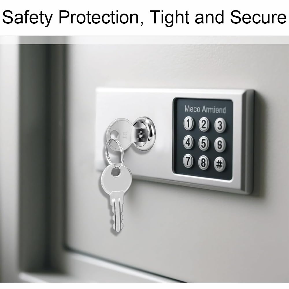 1 Set Vending Machine Cylinder Lock (1 Lock + 2 Keys), Silver Metal Tubular Lock for Gumball/Candy/Capsule Toy Machines & Storage Units