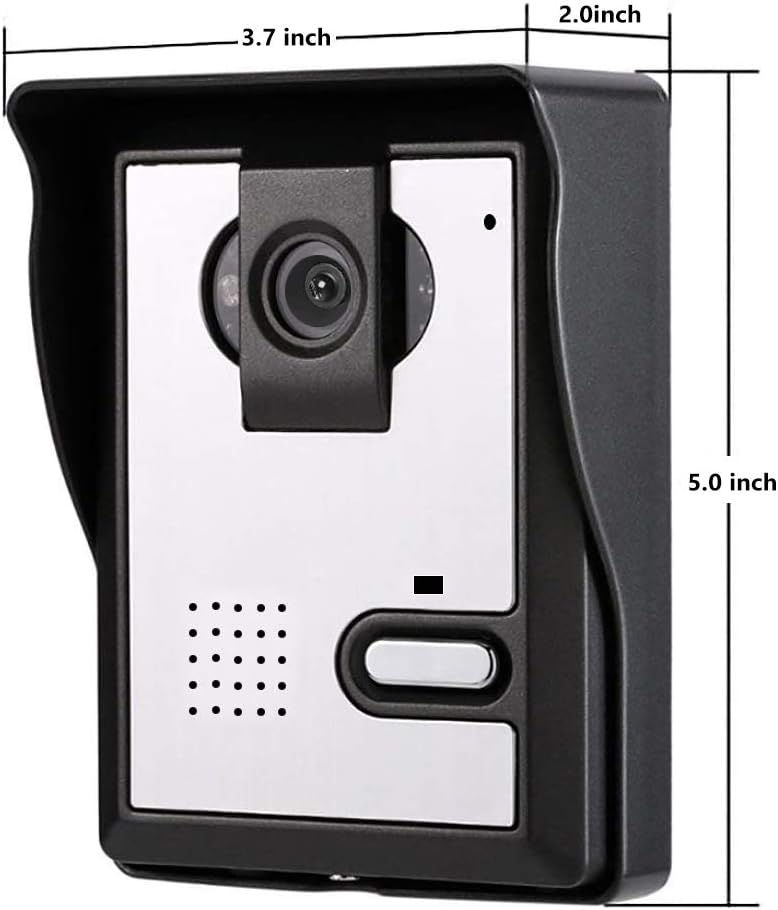 Video Door Phone System, 4.3 Inches Clear LCD Monitor Wired Video Intercom Doorbell Kits, IR Night Vision Outdoor Camera Door Intercom, Doorphone Telephone Style for Home Improvement