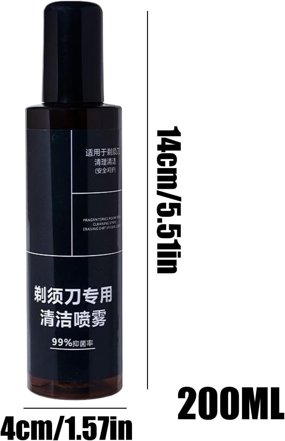 Electric Razor Cleaner- 200ml Shaver Cleaning Solution, Convenient Electric Shaver Blade Cleaner Spray | Portable Professional Cleaning Liquid Solution For Barbershop Home Men Hygiene Maintenance