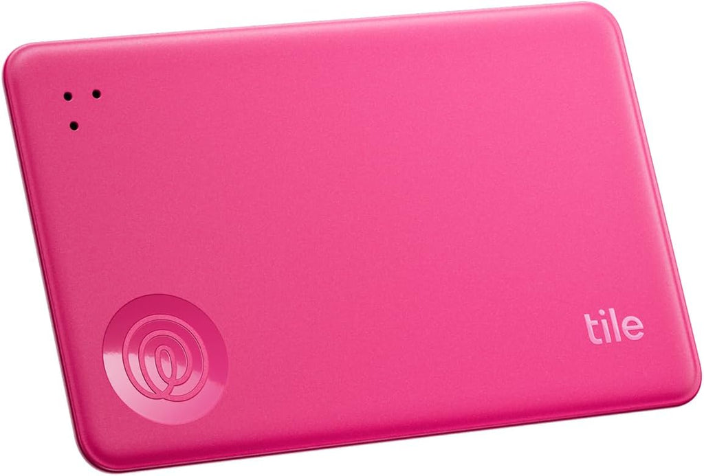 Tile by Life360 Slim - Wallet Finder, Bluetooth Tracker and Item Locator for Luggage Tags, Passports and More. Both iOS and Android Compatible. Phone Finder. 1-Pack (Pink Punch)