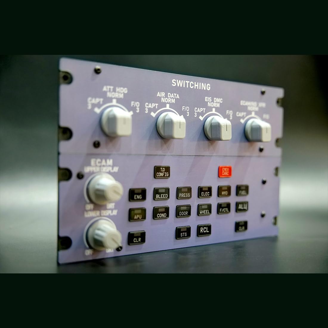 Rowsfire A109 V3.0 Landing Gear Indicator Integrated Panel, A32X/A31X/A350 ATT-ADIRS-EIS XECAM Home-Cockpit Flight Simulator Display for MSFS 2020/2024 - Compatible with FBW Ini