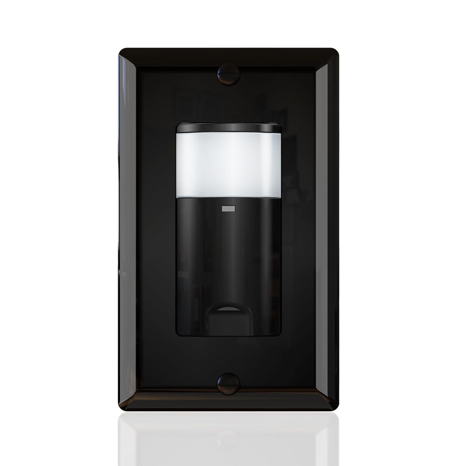 ECOELER Black Motion Sensor Light Switch, PIR Motion Detection Wall Switch with Adjustable Sensitivity, OCC/VAC Selectable, Neutral Wire Required, Single Pole Occupancy Sensor for Home Improvement
