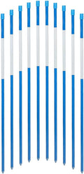 FiberMarker Driveway Markers 48-Inch Blue 20-Pack 1/4-Inch Dia Solid Driveway Poles for Easy Visibility at Night