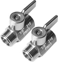 Beduan Mini Ball Valve Stainless Steel(316) 1/8" NPT Male x NPT Female Mini Ball Shutoff Valve(Pack of 2)