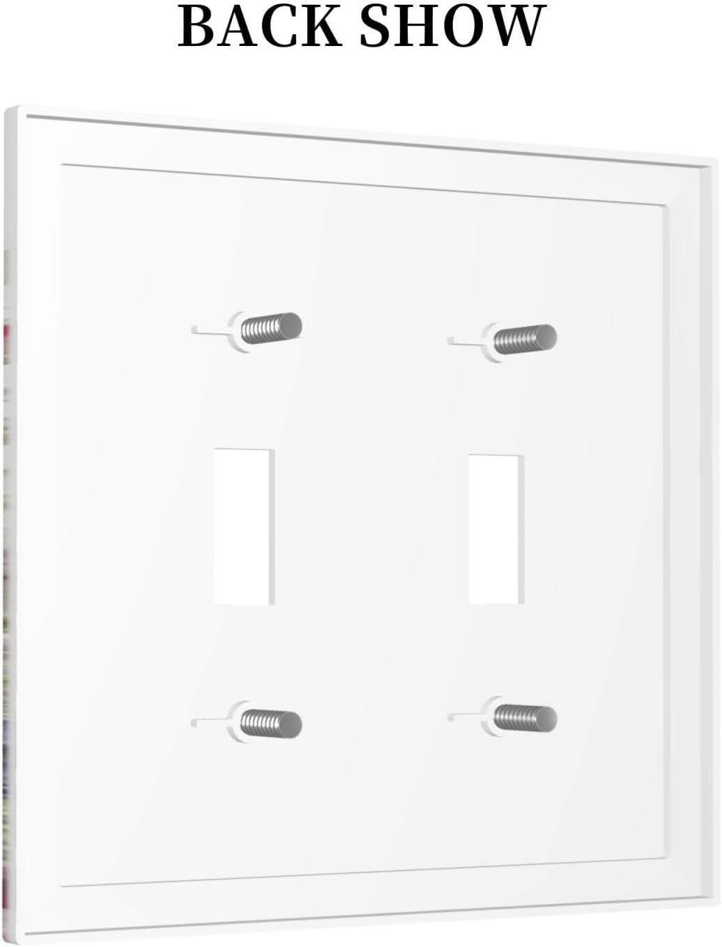 Decorative Switch Plates Boho Wildflower Colorful Floral Butterfly 2 Gang Double Toggle Outlet Light Switch Cover Wall Plate Electrical Faceplate For Bed Room Living Room Decor