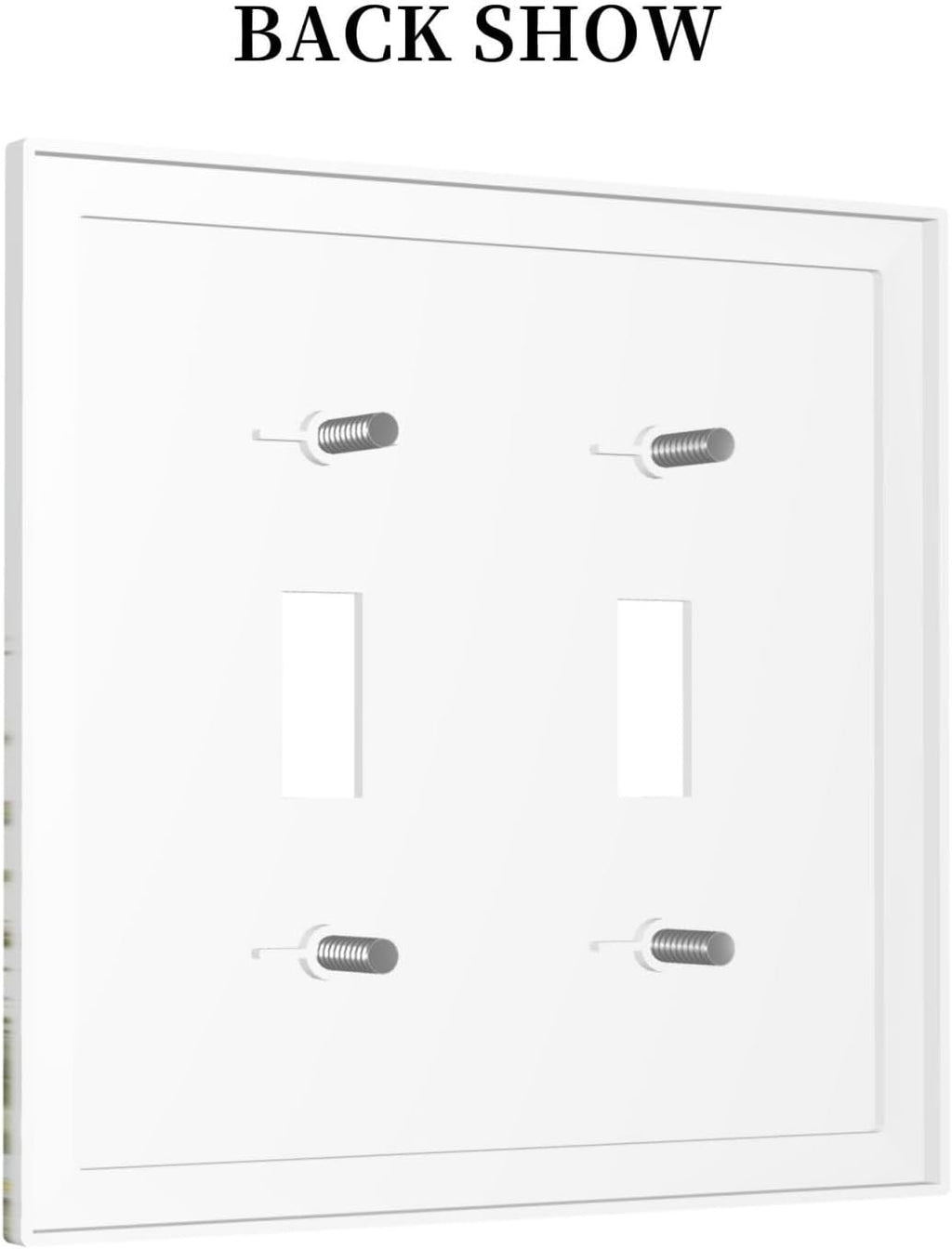 Colorful Wildflowers Daisy Plant Butterfly Floral Decorative Switch Plates 2 Gang Double Toggle Outlet Light Switch Cover Wall Plate Electrical Faceplate for Bed Room Living Room Decor
