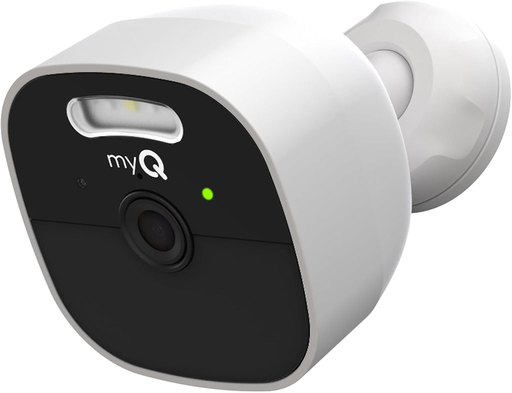 Chamberlain myQ Outdoor Battery Camera | 2K Camera, Color Night Vision, Spotlight, Motion Alerts, Live View with Two-Way Talk, Wireless, Weather-Resistant, Outdoor, White