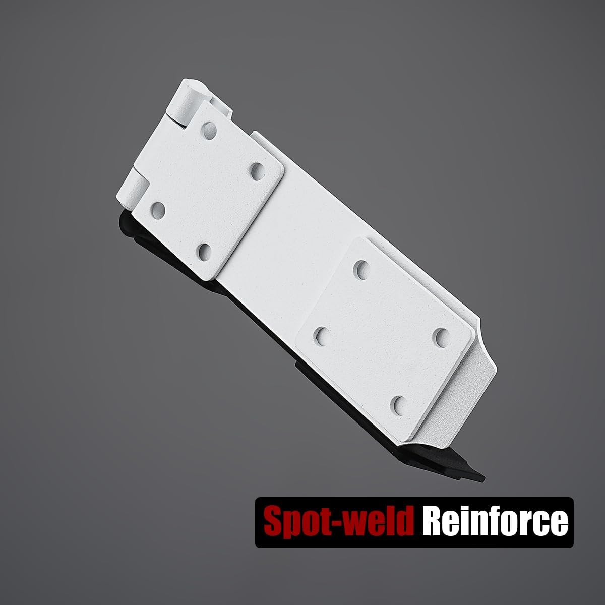 JQK Door Hasp Latch Lock, 5 Inch 304 Stainless Steel Safety Packlock Clasp Thickness 1.9 mm, Matte White, DL130-WH