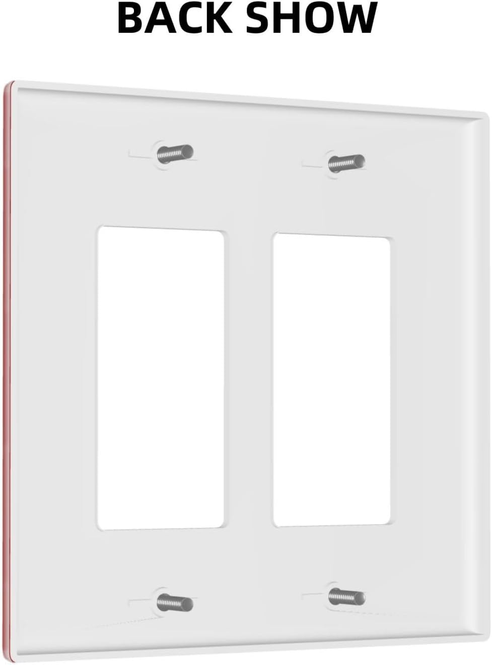 Decorative Outlet Covers Artistic Red Fire Alarm Motifs 2 Gang Wall Plate Double Rocker Two Switch Wall Cover Plate Light Switch Cover Plate Faceplate for Country Bedroom Home Decor