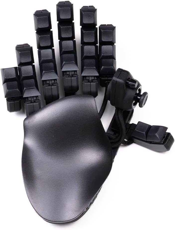 AZERON Keyzen – Keypad with 32 Fully Mappable Keys, 360° Hall-Effect Joystick, Macros, Adjustable Ergonomic Design, Cherry MX Switches, N-Key Rollover. (Black, Cherry MX Brown)