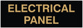 All Quality Basic Electrical Panel Sign - Fire Regulation Safety Compliance Sign - Black/Gold - Small (1 Pack)