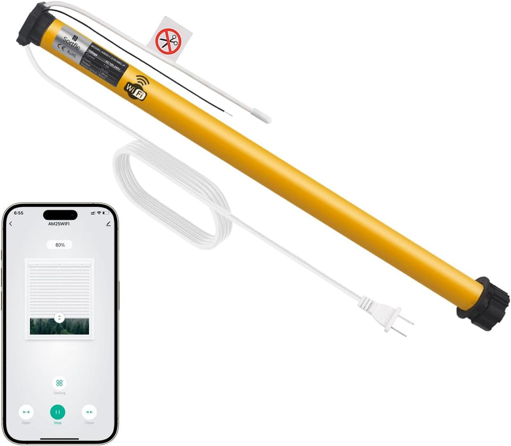 Smart Blinds Motor | WiFi Tubular Motor for Motorized Roller Shade，Windows Shade，Roller Blinds, Suitable for 1-1/2" (38mm) Diameter Tube - Only Motor