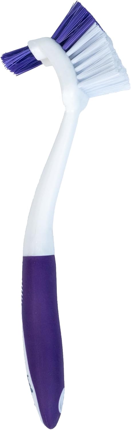 Fabuloso Tile Brush with Spot Scrubber – Bathroom Cleaning Brush with Medium Bristles, Shower Scrubber, and Hanging Hole