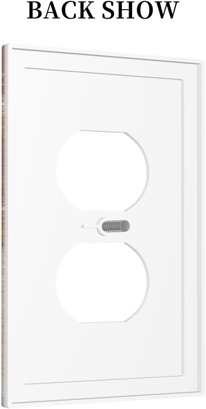 Orange Grey Abstract Art Oil Painting Outlet Covers 1 Gang Duplex Light Switch Cover Decorative Switch Plates Electrical Receptacle Faceplate Wall Plate For Home Farmhouse Decor