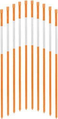 FiberMarker 48-Inch Reflective Driveway Markers, 5/16-Inch Dia Solid Snow Poles, Orange 25-Pack Reflective Snow Markers