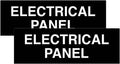 All Quality Basic Electrical Panel Sign - Fire Regulation Safety Compliance Sign - Black - Small (2 Pack)