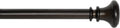 Deco Window Adjustable Curtain Rod for Windows 44 to 120 Inch Extendable Heavy Duty 1 Inch Iron Drapery Pole with Vaso Finials Wall Mounted French Door Curtain Rods (Pack of 1, Imperial Bronze)