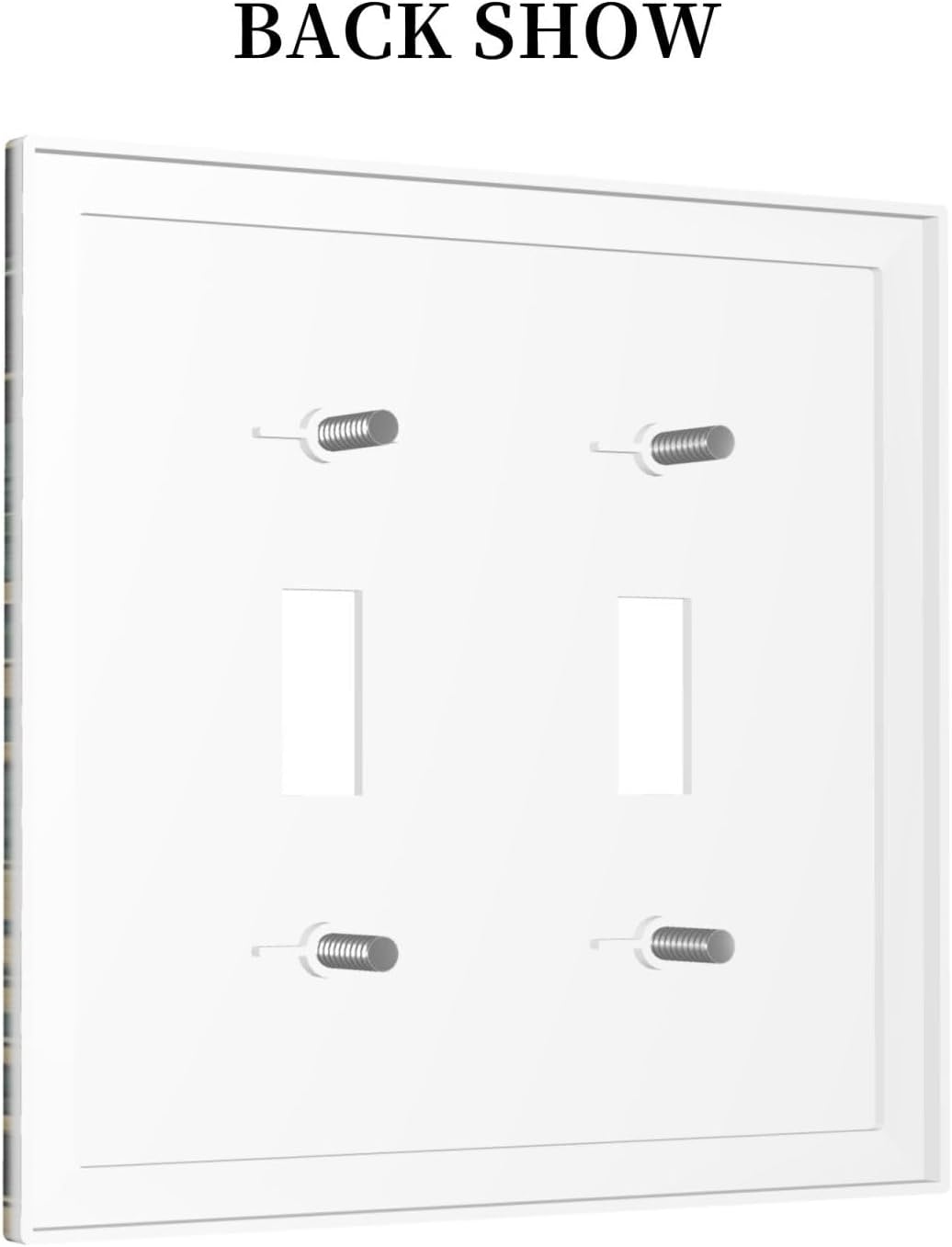 Decorative Switch Plates Botanical Fern Green Leaf Forest 2 Gang Double Toggle Outlet Light Switch Cover Wall Plate Electrical Faceplate For Bed Room Home Decor